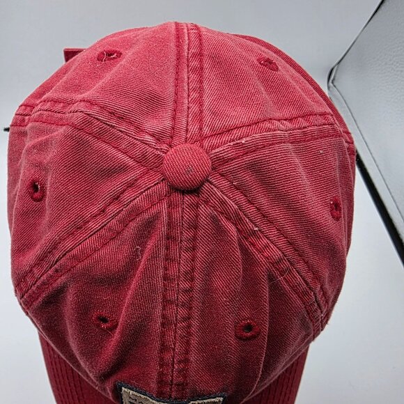 Legacy 92 Mantoloking Adjustable Red Baseball Cap Embroidered Whale Logo Hat - Picture 5 of 9